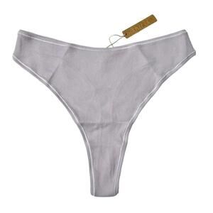 NWT Skims Cotton Ribbed Dipped Thong Iris Mica Women's 3X